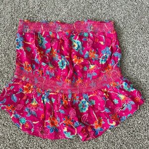 Hollister floral strapless top size medium